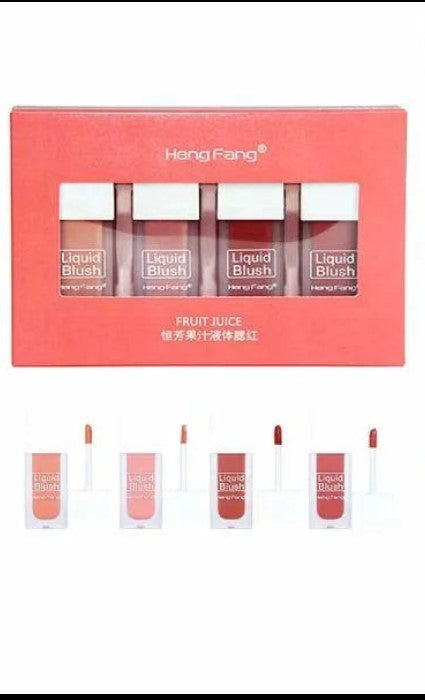 💕🌸 Heng Fang Liquid Blush – Multicolor Magic Pack of 4 for Effortless Glow 💖