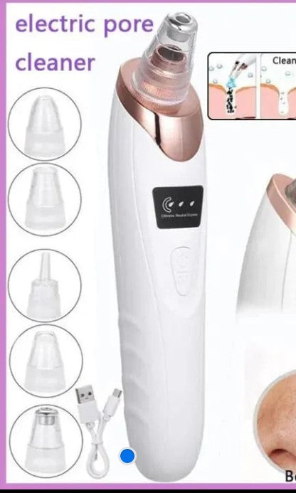 💕⚡ Face Vacuum Suction Blackhead Remover – Electric Deep Pore Cleansing Tool for Nose & Face 🌸