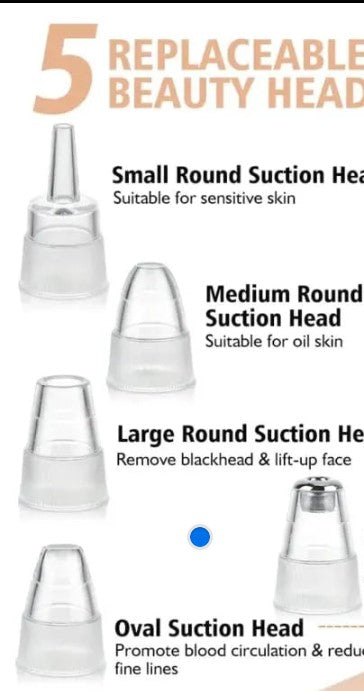 💕⚡ Face Vacuum Suction Blackhead Remover – Electric Deep Pore Cleansing Tool for Nose & Face 🌸