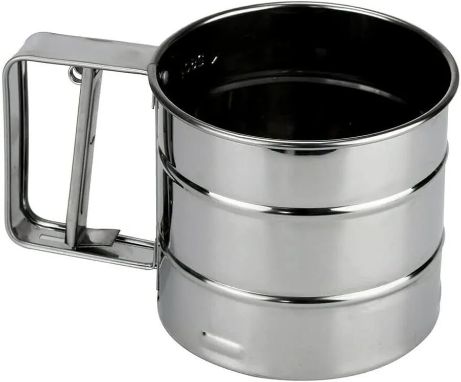 One-Hand Press Mesh Sieve for Baking, Sugar & Cocoa 🌸