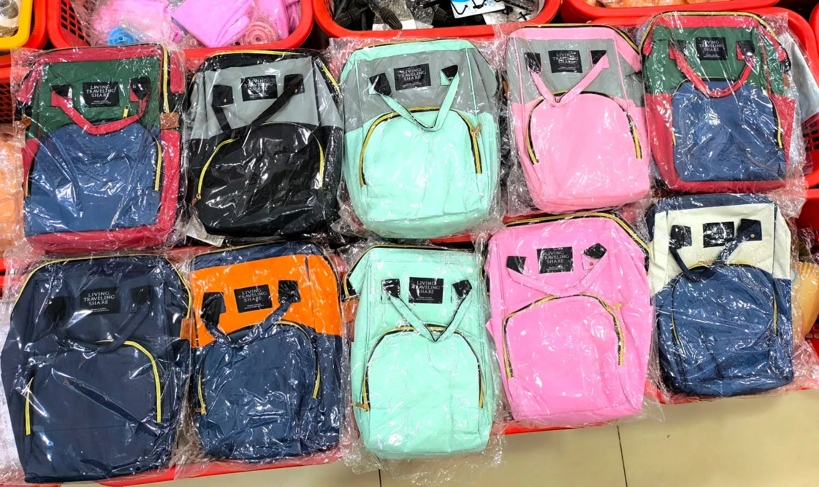 Multi-Function Baby Care Nursing Backpack 👶 Waterproof, Stylish & Durable (Random Color)