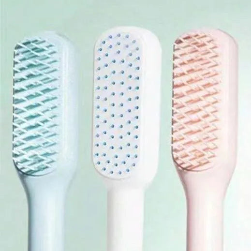 💖✨ Self-Cleaning Hair Comb – Anti-Static Massage Brush for Smooth, Shiny & Healthy Hair! 💆‍♀️🪮