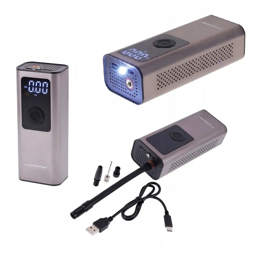 💨 Wireless Electric Air Compressor – 150 PSI / 10 BAR Rechargeable Tire Inflator (Black) 🚗⚡