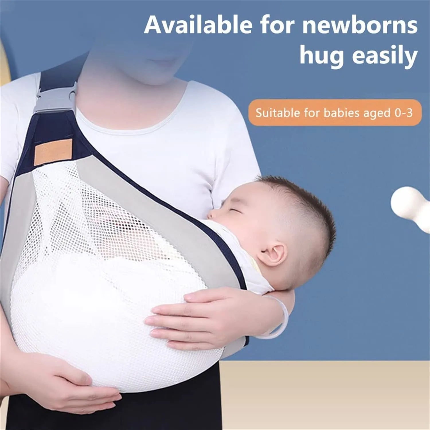 🍼 Baby Carrier – Ergonomic One-Shoulder Labor-Saving Baby Sling (Random Color) 💖