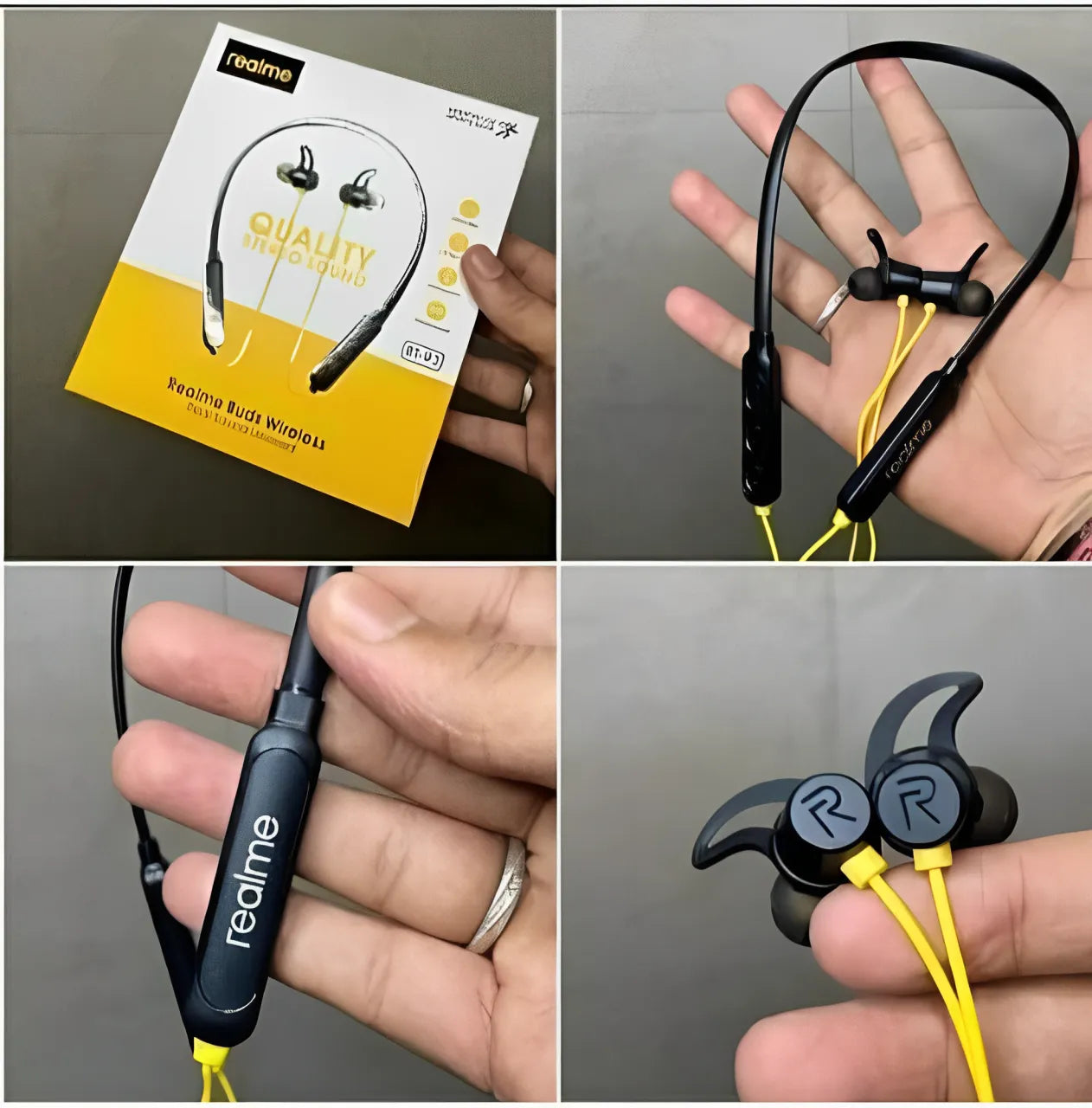 🎧 Realme Wireless Stereo Neckband Headset – Deep Bass, Long Battery & Sweatproof Comfort 🔋