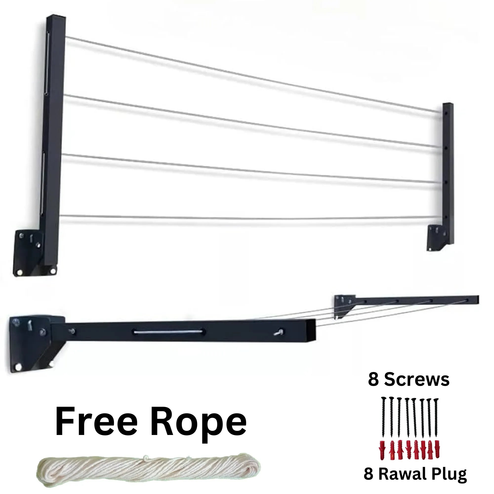 🧺 Foldable Cloth Drying Stand (24 Inches) – Space Saver & Heavy Duty 🌤️