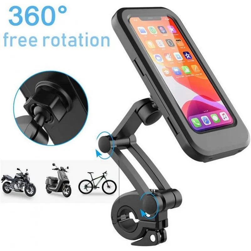 🚴‍♂️ Waterproof Magnetic Bike Phone Holder – 360° Rotation & Strong Grip 📱💧
