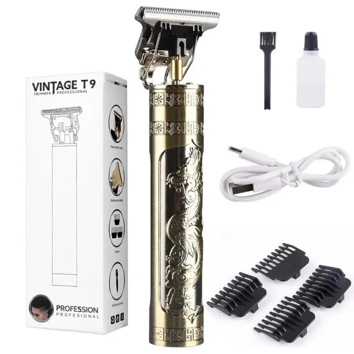 💈⚙️ Metal Body Vintage T9 Trimmer – Precision Hair Clipper for Professional Grooming 💪✨