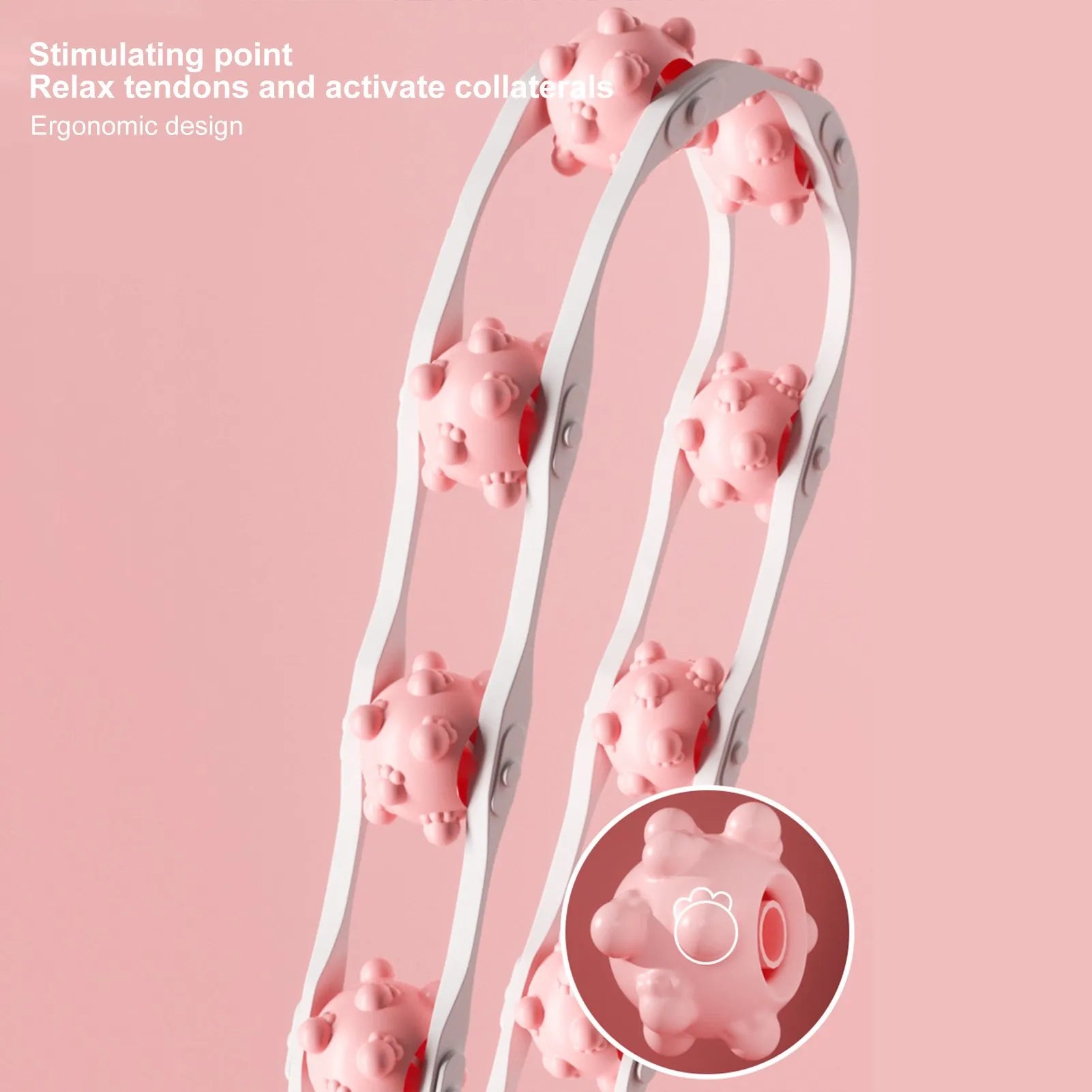 💆‍♂️ Multifunctional Bump Ball Full Body Massager – 8 Roller Design for Deep Muscle Relaxation (Random Color)