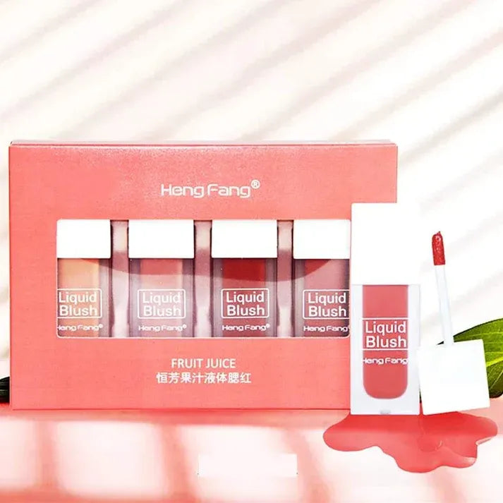 💕🌸 Heng Fang Liquid Blush – Multicolor Magic Pack of 4 for Effortless Glow 💖