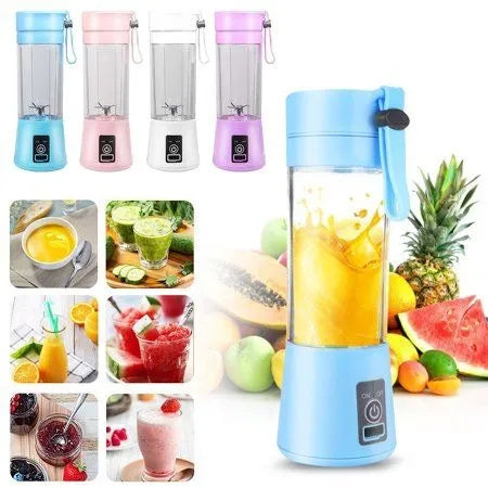 🥭⚡ Rechargeable Portable Mini Juicer Blender – 6 Blades, 380ml Outdoor Juicing Cup 💕