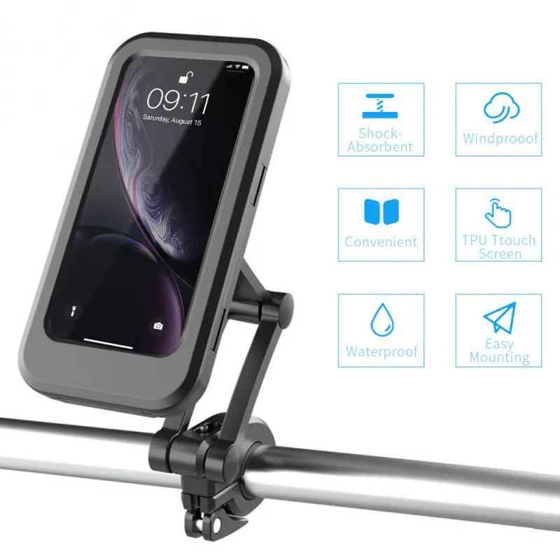 🚴‍♂️ Waterproof Magnetic Bike Phone Holder – 360° Rotation & Strong Grip 📱💧