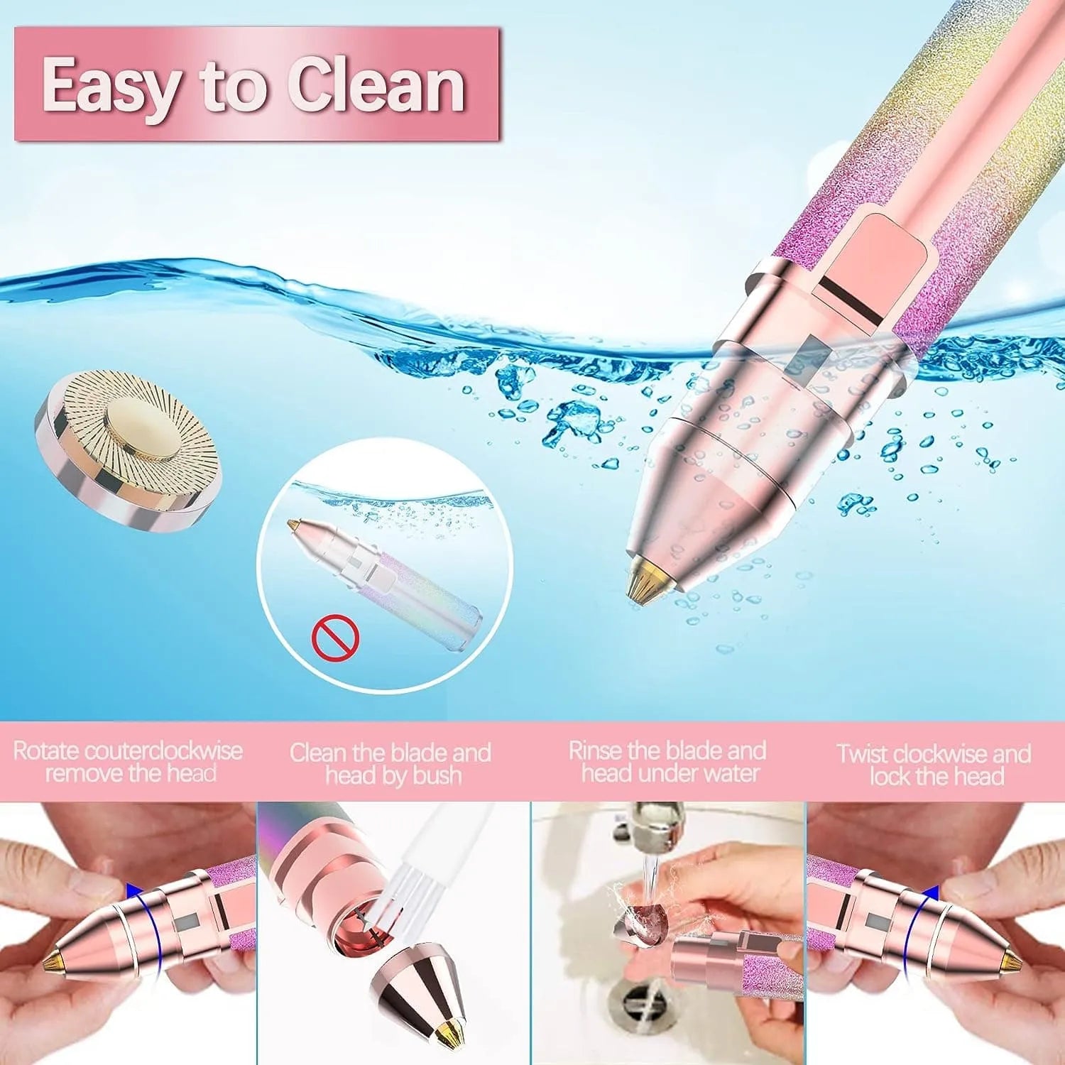 💕✨ 2 in 1 Electric Eyebrow Trimmer & Shaver – Flawless, Painless Hair Remover 💖