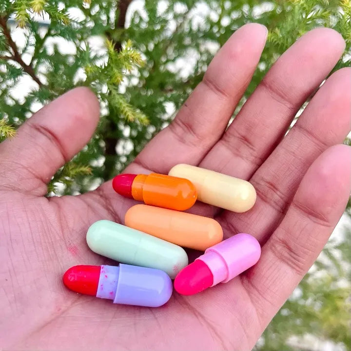 💋✨ Mini Capsule Lipstick Set – Tiny, Trendy & Totally Gorgeous 💖