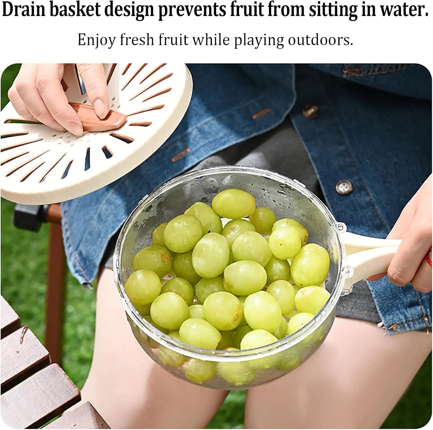 🥕💧 Multi-Functional Vegetable & Fruit Cleaning Basket – Folding Drainage & Fresh-Keeping Storage Box 🌽✨